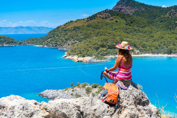 istock Women traveler is watching the view. 1071230650