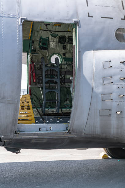 istock Military transport aircraft door 1071233132