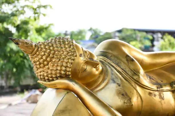 Photo of Face of buddha statue , Thailand.