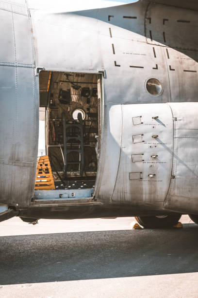 istock Military transport aircraft door 1071235710