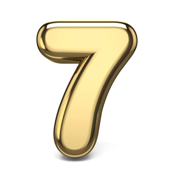 istock Golden number 7 SEVEN 3D 1071237788