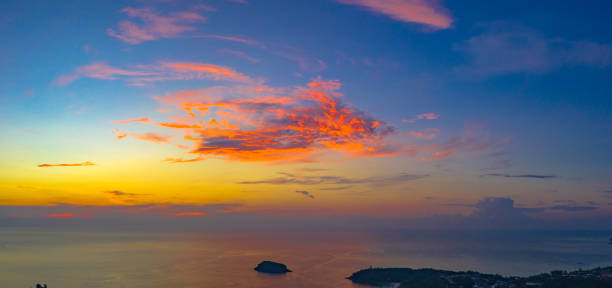istock areial photography sunset above Kata beach 1071244150