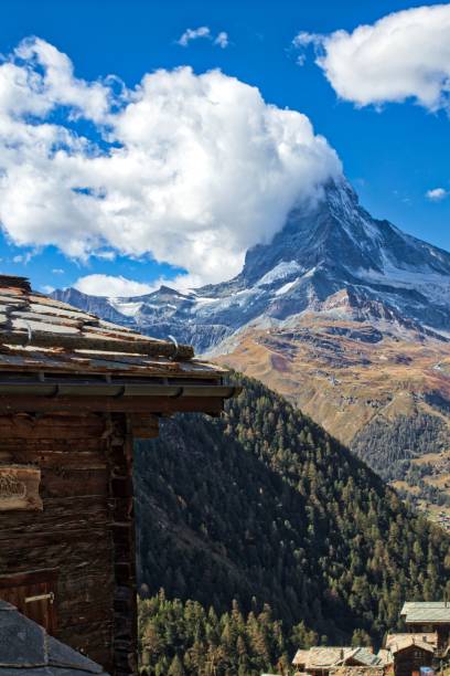 istock Matterhorn with hut portrait 1071244784