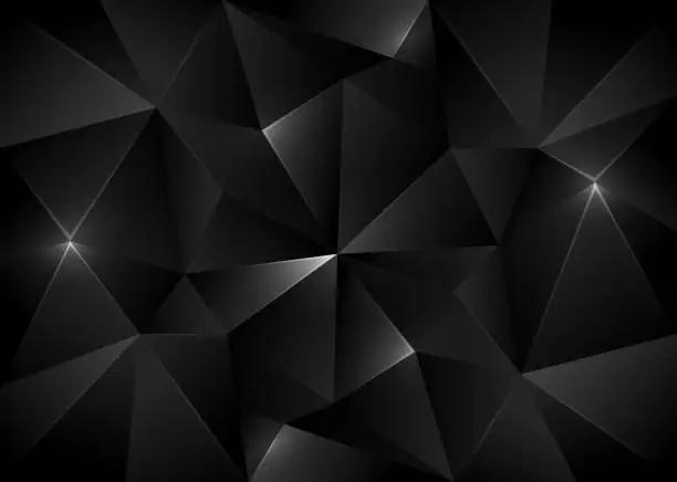 Vector illustration of black crystal bg