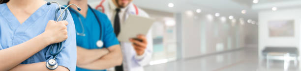 istock Doctor working in hospital with other doctors. 1071246138