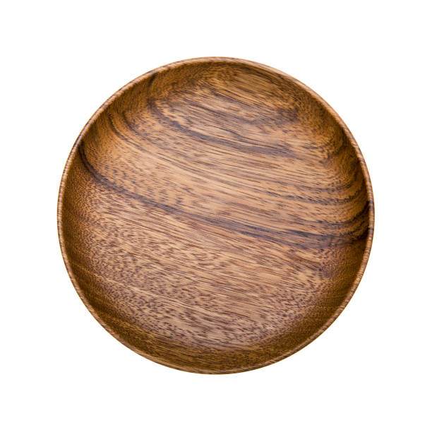 istock (Clipping path) Empty wooden plate isolated On white background 1071246368