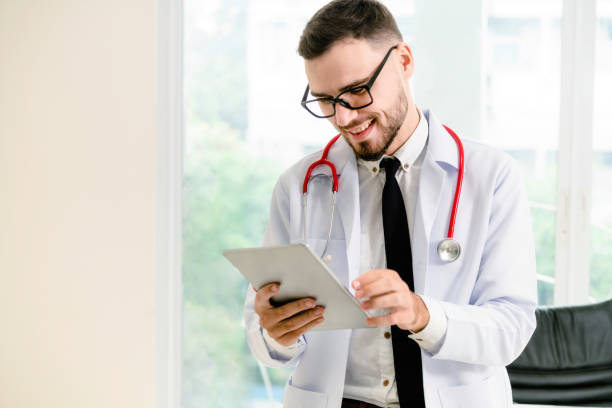 istock Doctor working on tablet computer in the hospital. 1071252440