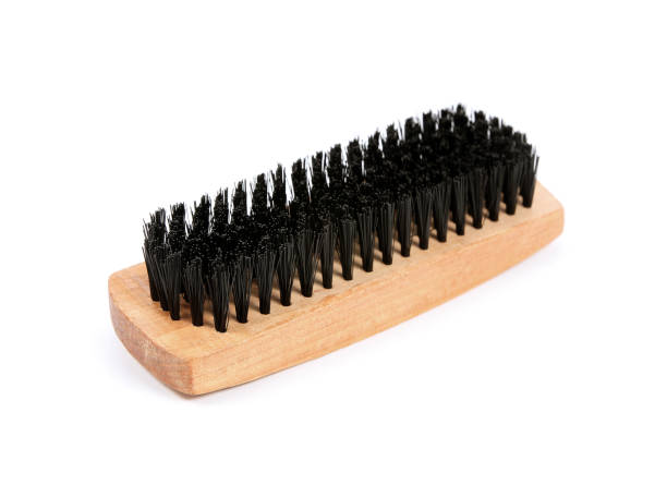 shoe brush on white background