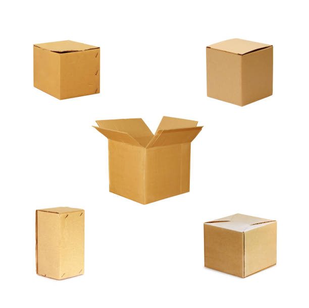 istock Brown paper carton boxes isolated on white 1071261660