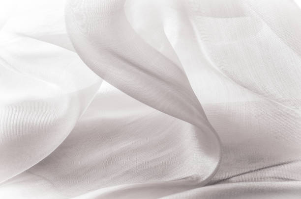 istock Texture, background, pattern. White silk fabric for draping. Abstract fabric, artistic wavy fabric Fractal pattern 1071269994