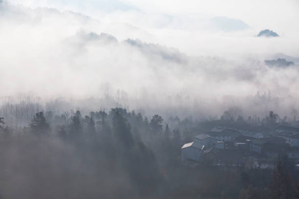 istock Village at sunrise, Shanxi, China 1071282166