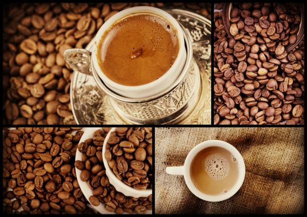istock Traditional Turkish coffee collage photo. Hot drink. 1071286096