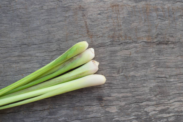 istock Close up lemongrass on wood table. 1071287804