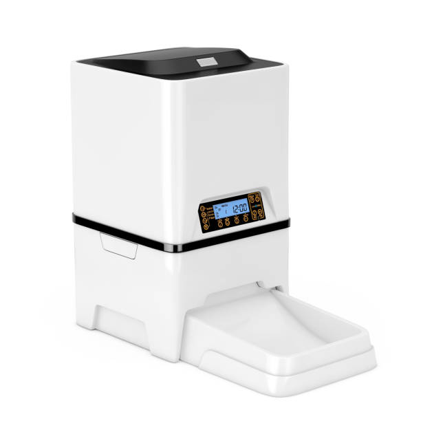 istock Automatic Electronic Digital Pet Dry Food Storage Meal Feeder Dispenser. 3d Rendering 1071293318