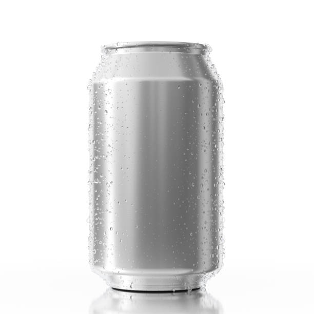 istock Blank Aluminum Can with Water Drops. 3d Rendering 1071293402