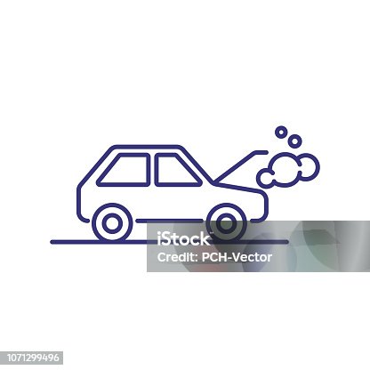 istock Car breakdown line icon 1071299496