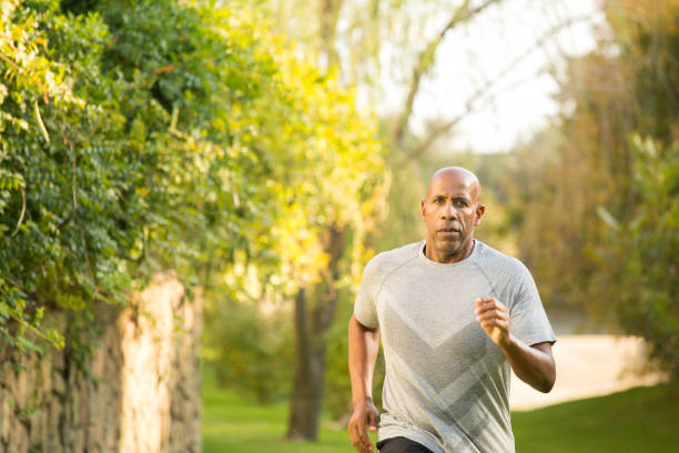 istock Fit African American man running. 1071311072