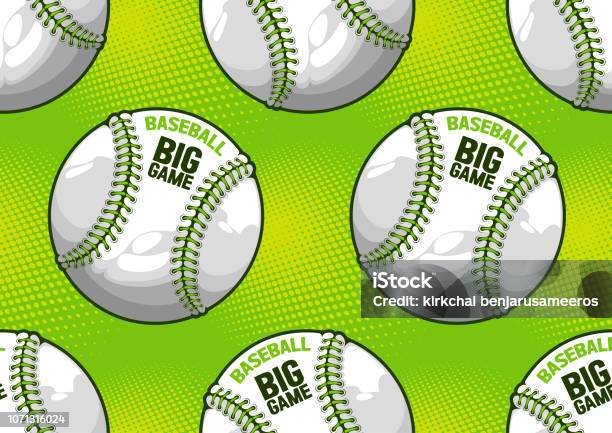 Baseball Seamless Pattern 64 Stock Illustration - Download Image Now - Baseball Diamond, Abstract, Art