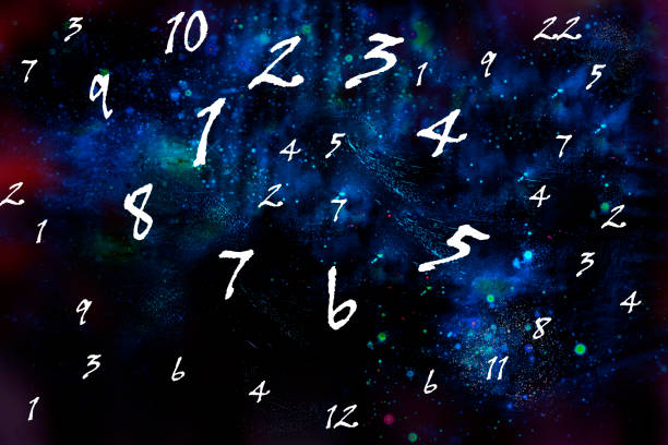 istock Numerology and space, world of figures 1071322816