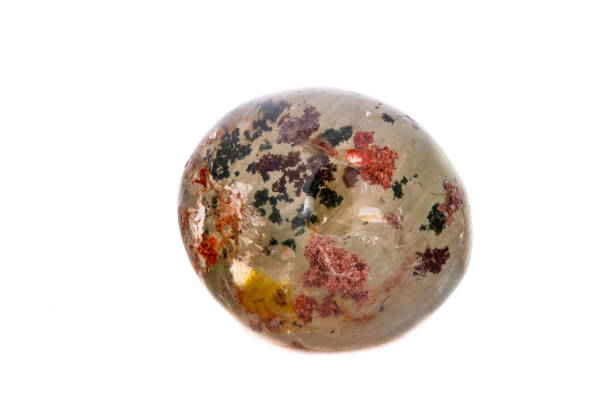istock Macro mineral stone Quartz aquarium on a white background 1071327438