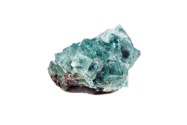 istock Macro mineral stone Fluorite on a white background 1071327542