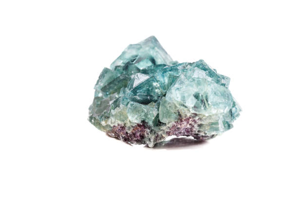 istock Macro mineral stone Fluorite on a white background 1071327648