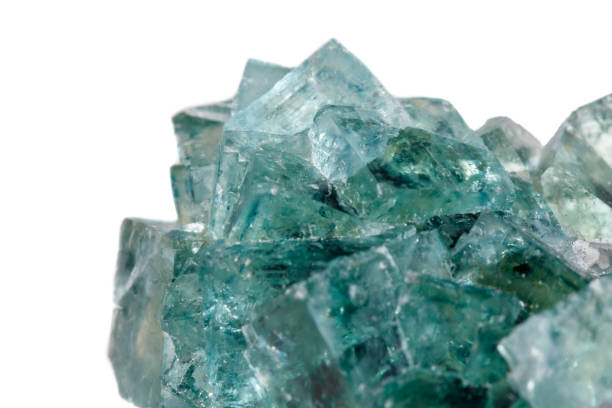 istock Macro mineral stone Fluorite on a white background 1071327852