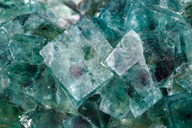 istock Macro mineral stone Fluorite on a white background 1071327870