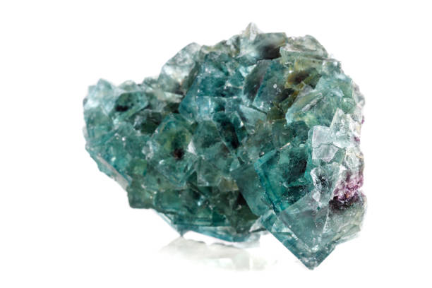 istock Macro mineral stone Fluorite on a white background 1071328138