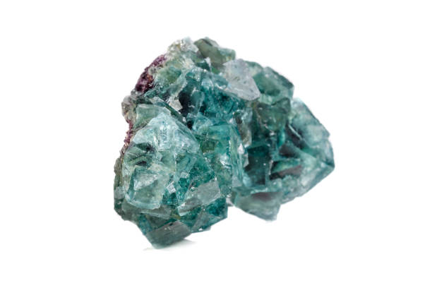 istock Macro mineral stone Fluorite on a white background 1071328150