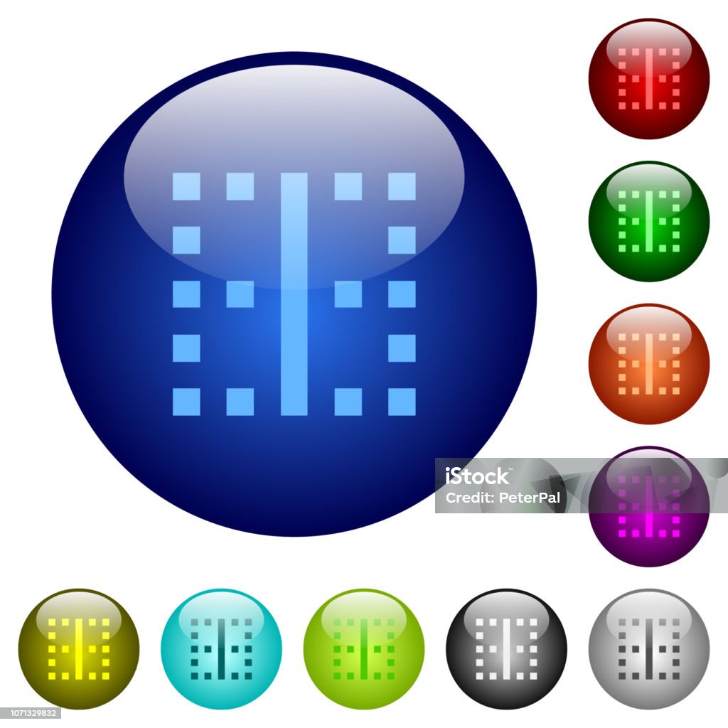 Vertically Buttons Vertical Border Color Glass Buttons Stock Illustration - Download Image ...