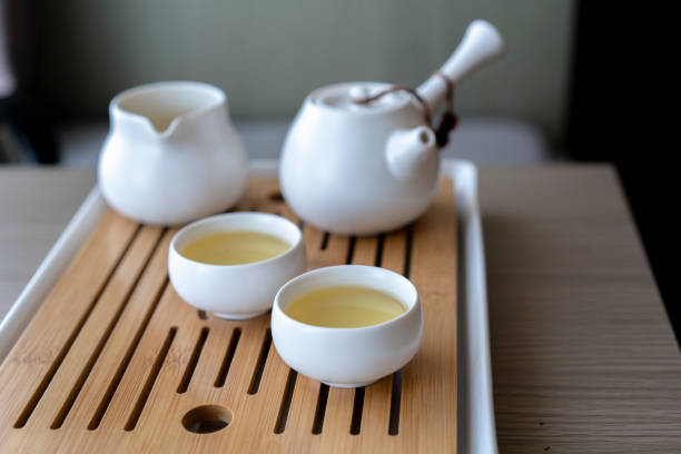 chińska filiżanka do herbaty i dzbanek do herbaty - chinese tea zdjęcia i obrazy z banku zdjęć