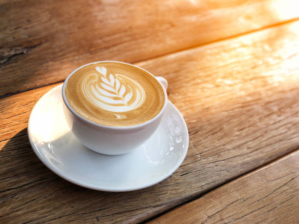 istock Coffee cup latte art in morning 1071346062