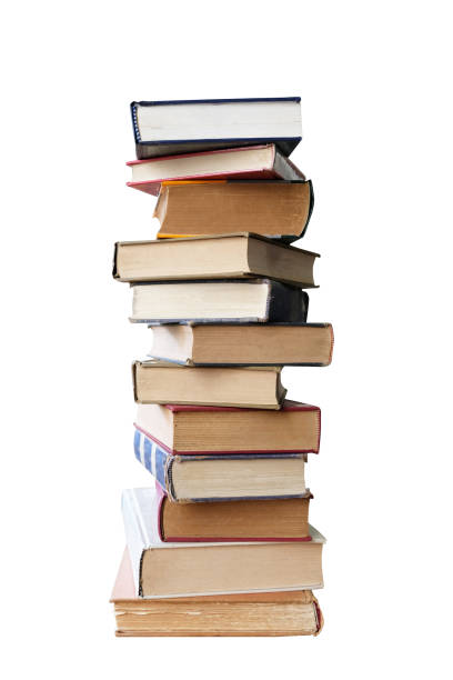istock Big stack of old books isolated on white with clipping path 1071346498