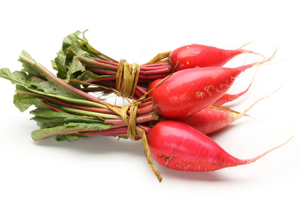 istock Fresh red radish on white background 1071349068