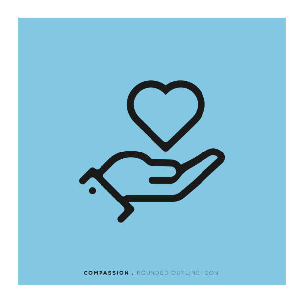 Compassion Rounded Line Icon Compassion Rounded Line Icon compassion stock illustrations