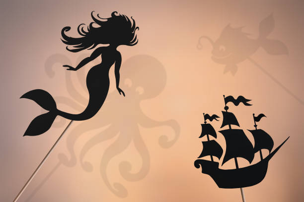 istock Little mermaid fairytale, shadow puppets 1071356864