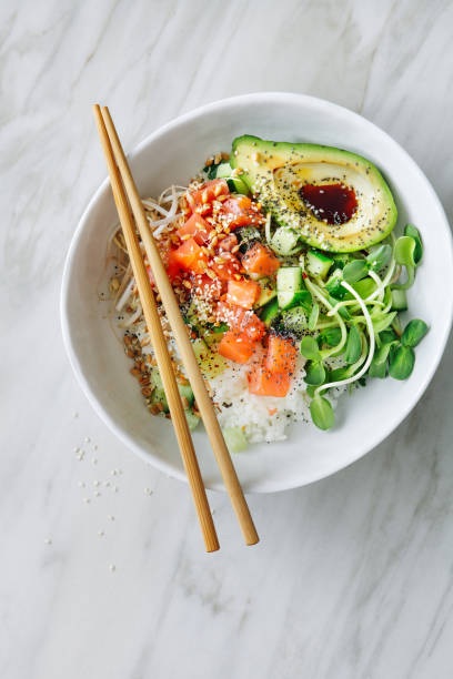 istock Poke bowls with ponzu dressing 1071364914