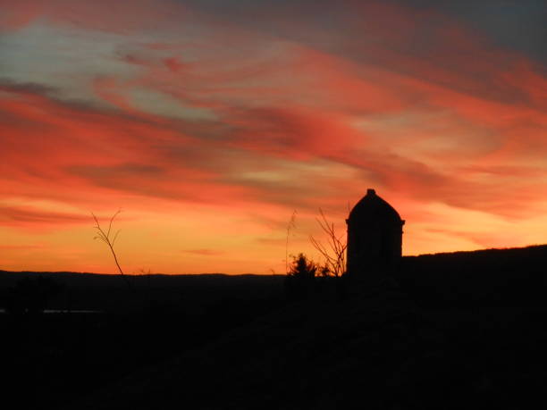 istock Sunset in Juromenha's ruins 1071368230