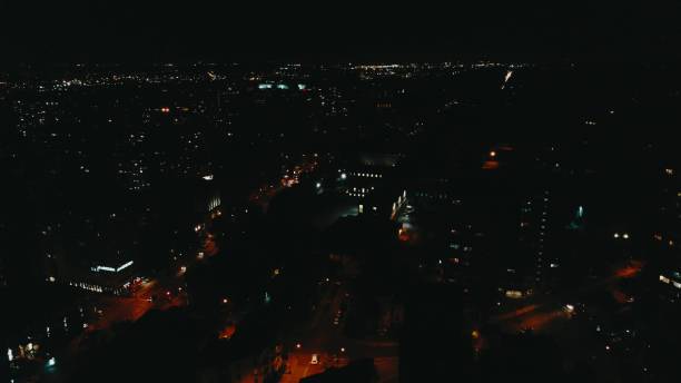 istock Aerial image of Montreal Canada by night 1071370384
