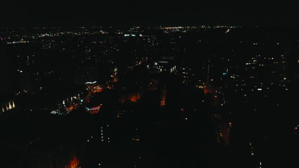 istock Aerial image of Montreal Canada by night 1071370394