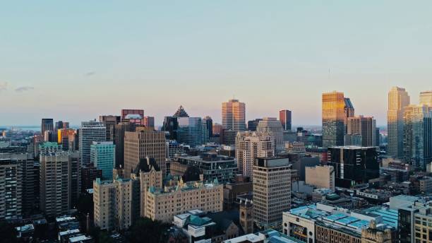 istock Aerial image of Montreal during a hazy summer day 1071370962