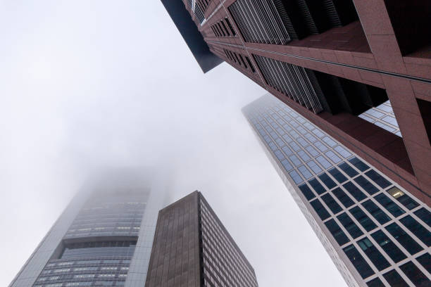Central financial district office buildings in Frankfurt am Main, Germany