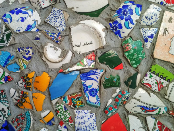 istock Background with bright multi-colored shards of broken Turkish dishes 1071381346