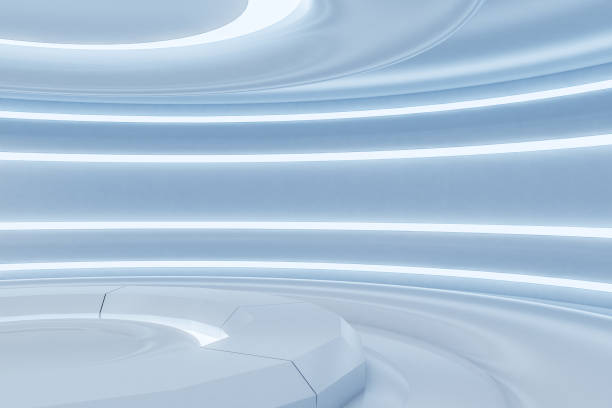 istock White futuristic round room close up 1071385714