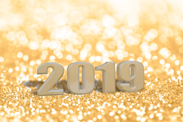 istock 2019 golden snow and bokeh lights greeting card 1071386290