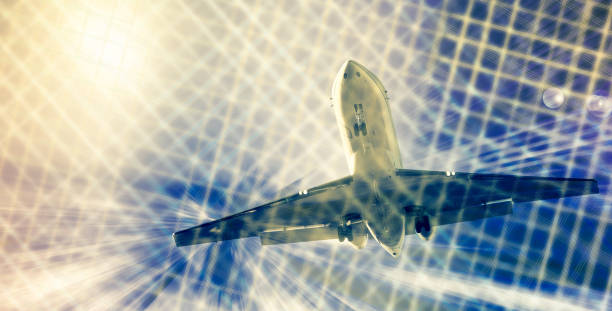 istock Airliner in motion in sky 1071391436