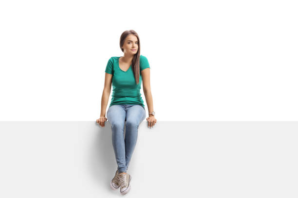 istock Beautiful young female sitting at a panel 1071398668