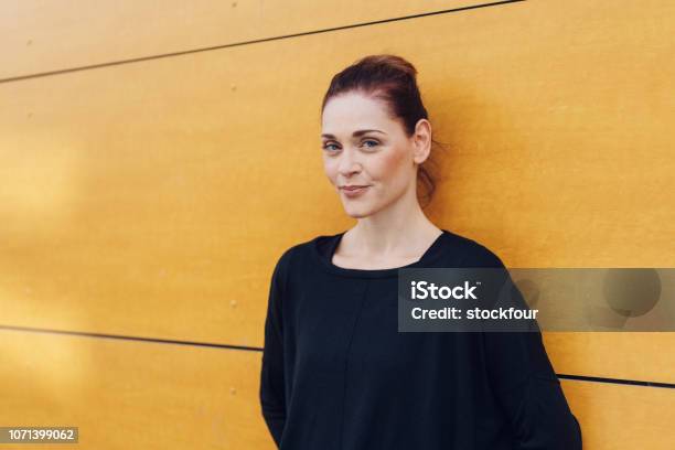 Urban Portrait Of Pretty Woman Smiling At Camera Stock Photo - Download Image Now - Women, Portrait, One Woman Only