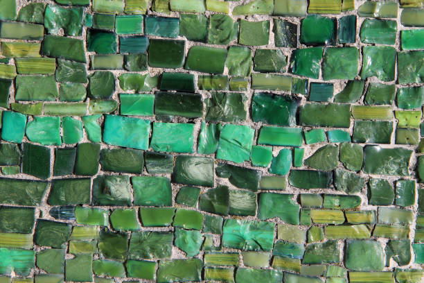 green glass mosaic texture as nice background